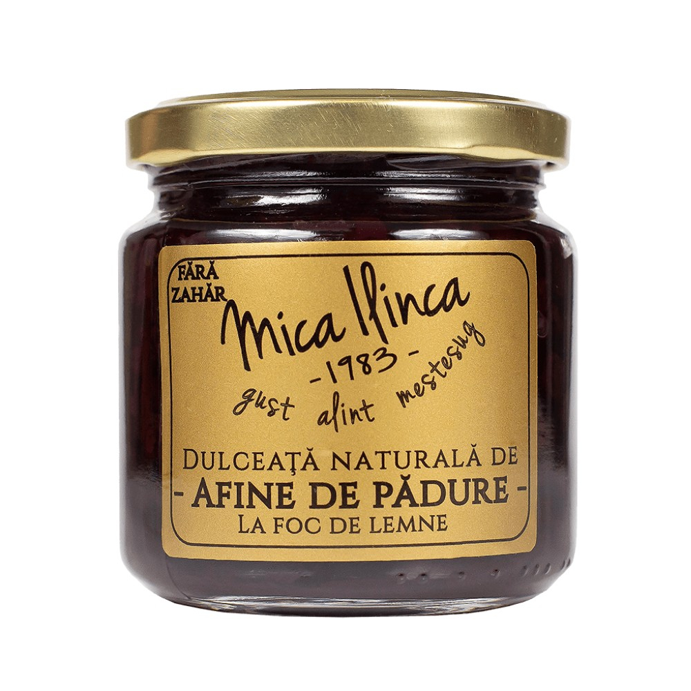 Dulceata de afine de Padure 100%, 220g - Fara Zahar - Mica Ilinca