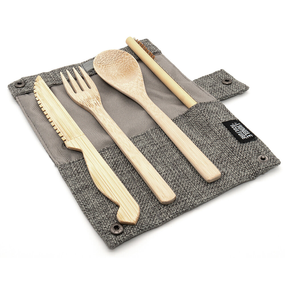 Set Tacamuri din Lemn de Bambus Reciclat, Premium