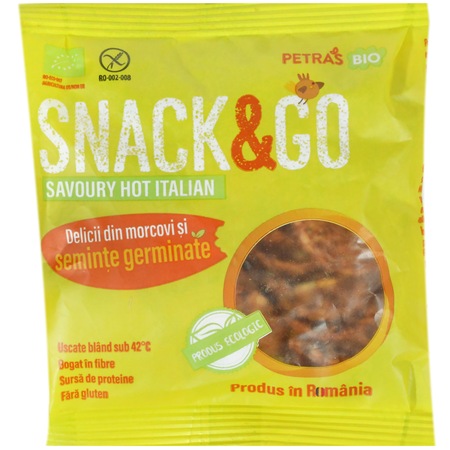 Snack eco picant cu seminte germinate, Petras Bio, 40 g
