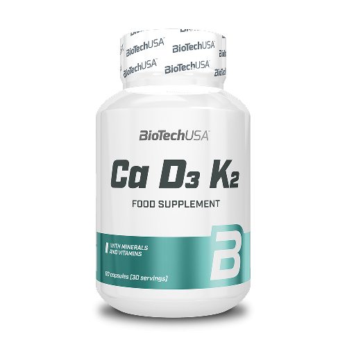 Supliment - Ca-D3-K2 90cps. Biotech USA