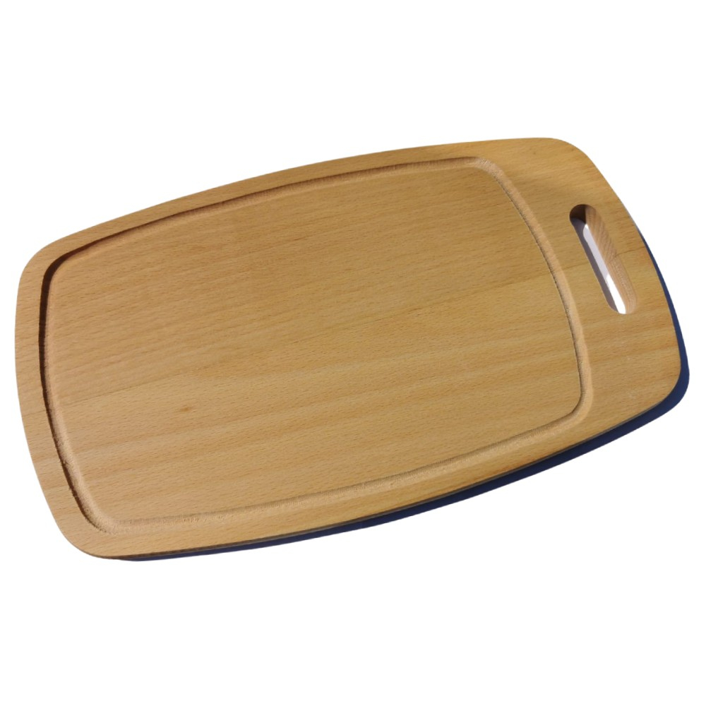 Tocator Lemn Fag, 33 x 20 cm, cu Maner si Santuri