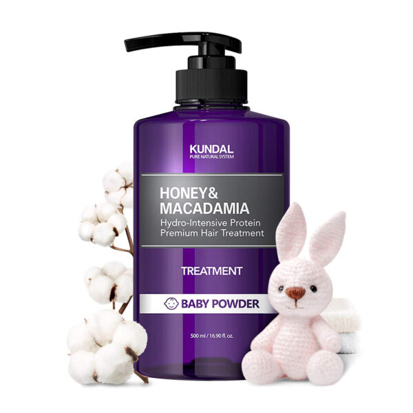 Tratament hipoalergenic pentru par, extra-hidratant cu proteine, Baby Powder, Kundal, 500 ml