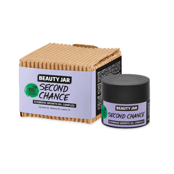 Tratament pentru cresterea sprancenelor, cu ulei de ricin si cocos, Second Chance, Beauty Jar, 15 ml