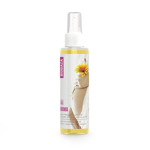 Ulei uscat natural antivergeturi, pentru sarcina, Biobaza MAMA, 150 ml
