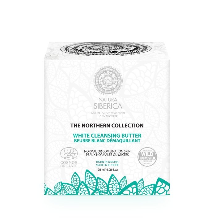 Unt alb demachiant cu argila, Northern Collection 120ml - Natura Siberica